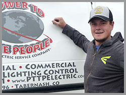 Casey, Journeyman Electrician for Power to the People